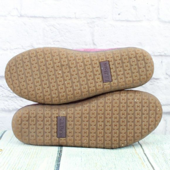 LL Bean Pink Suede Shearling Lined Mountain Moccasin Slippers Size 11 M - Picture 9 of 9